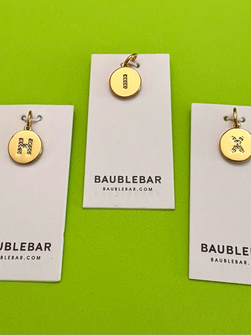 Personalized Initial Charms – Gold Letter Pendants.